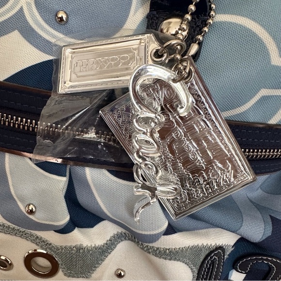 Coach Poppy Pop C Denim Appliqué Glam Tote - Picture 13 of 16